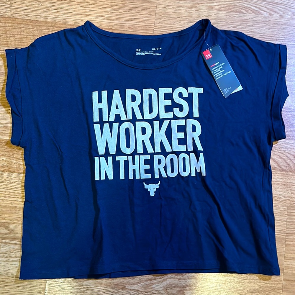 Under Armor heat gear cropped t-shirt